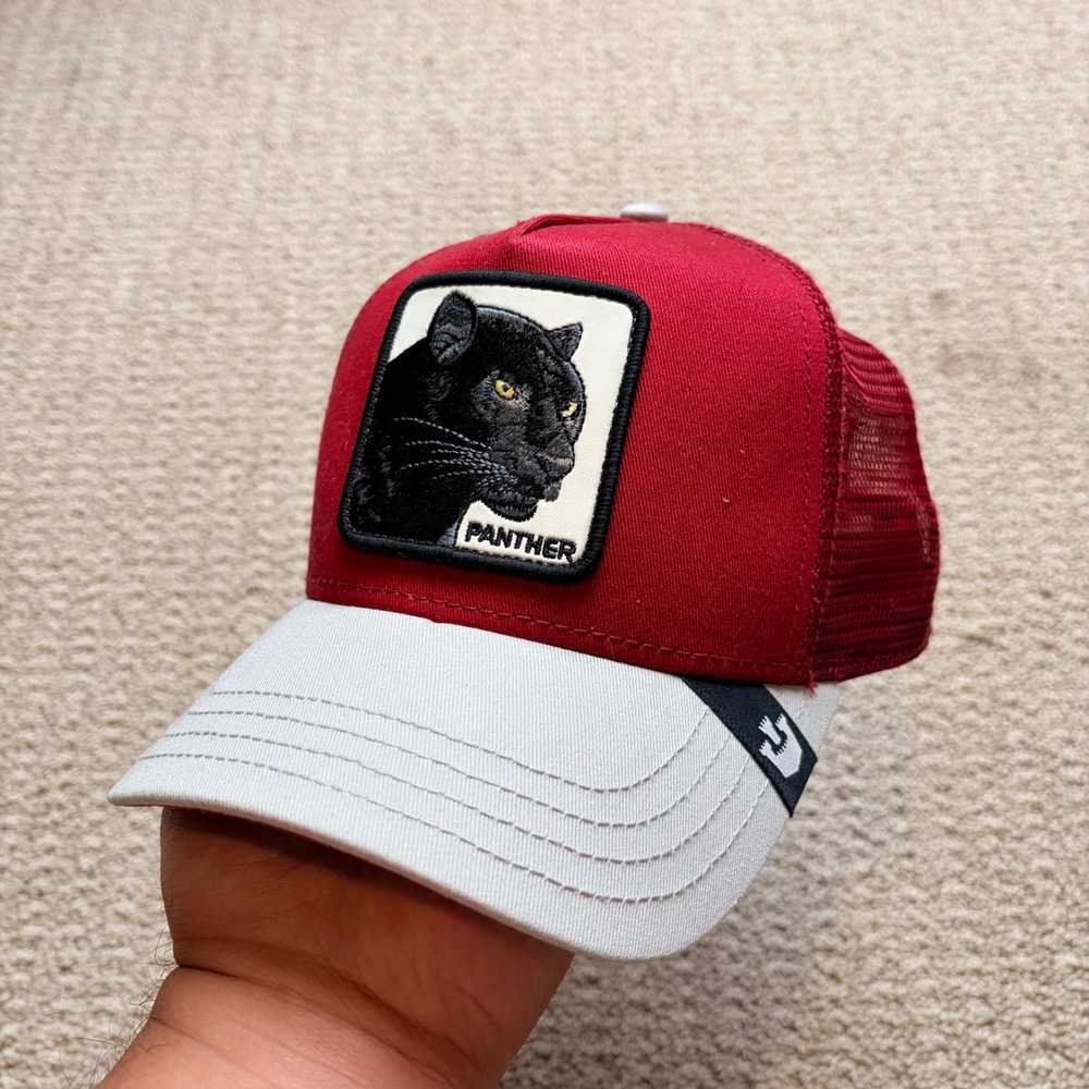 Goorin Bros The Panther Red Mesh Trucker Hat‎ Snapback The Farm 101-0381